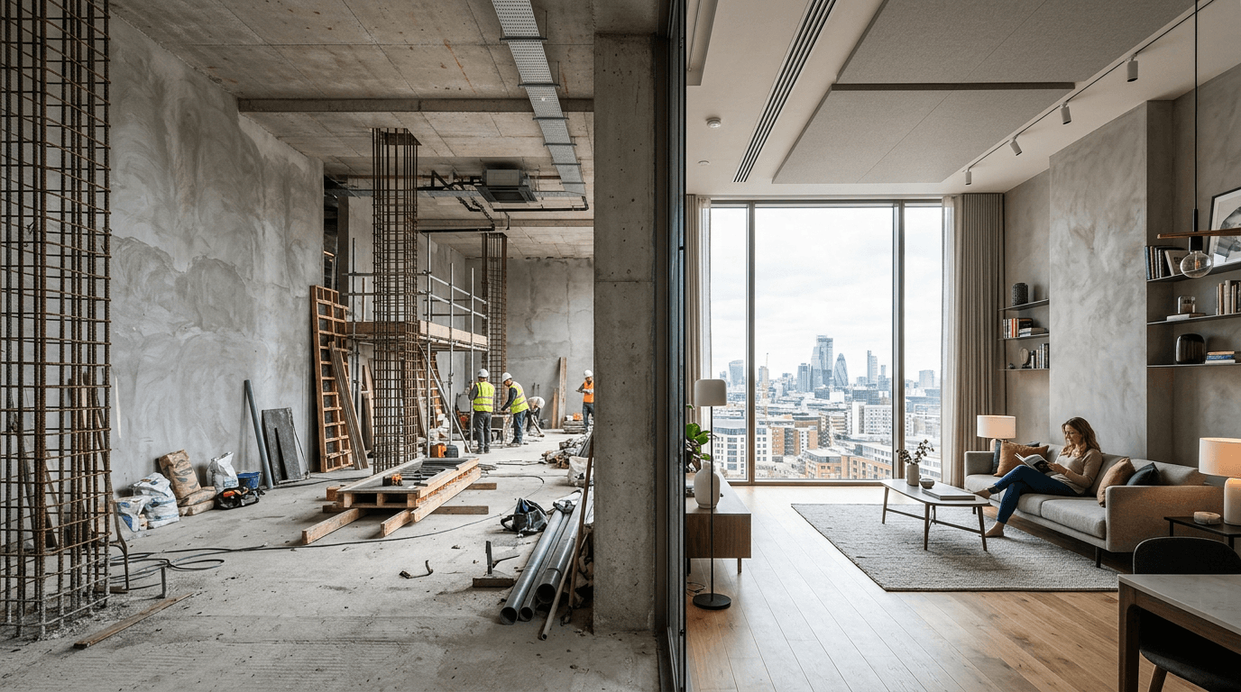 Grey Structure vs Finishing: What Each Construction Stage Actually Includes